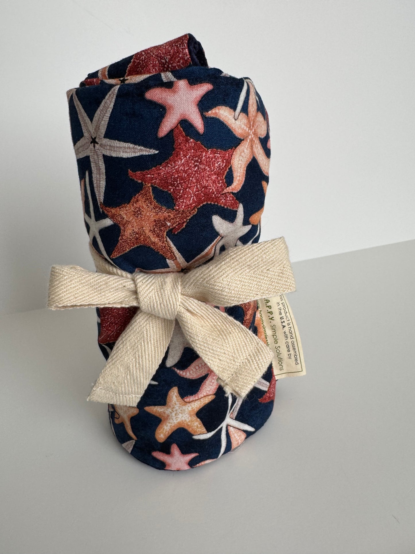 Changing Pad - X-long - Sea Stars on Navy