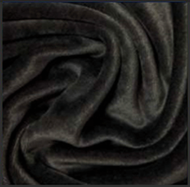 Black Bamboo Velour - priced in 1/2 yard increments