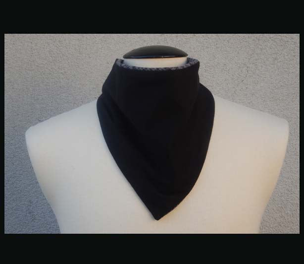 ROGEY PETITE BANDANA - BLACK/GREY FLANNEL