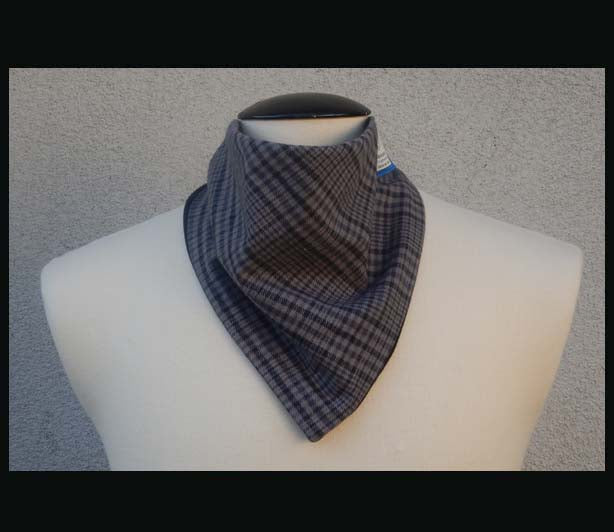 ROGEY PETITE BANDANA - BLACK/GREY FLANNEL