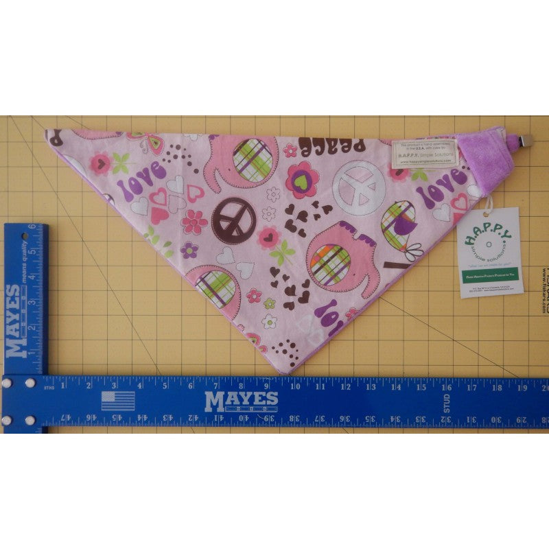 ROGEY PETITE BANDANA - PINK PEACE LOVE